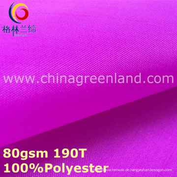 100% Polyester Taft Uni Gewebe für Kleidungsstück Tasche (GLLML299)